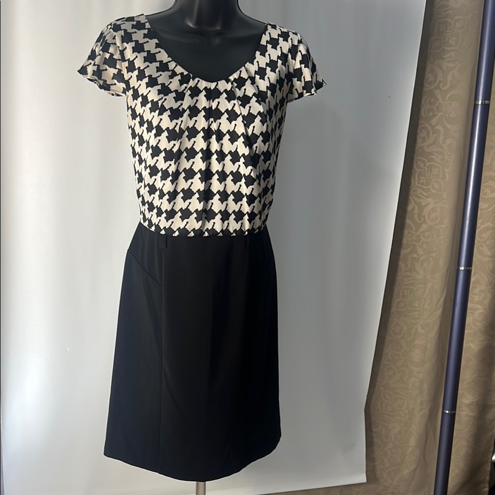 ALYX Limited Black and White Midi Sheath Dress with Flutter Sleeves